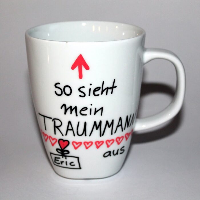 DIY Tassen mein Lieblingsmensch & mein Traummann selber bemalen