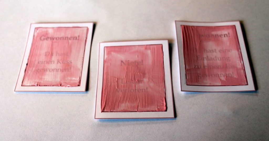 DIY, Basteln: Rubbellose selbermachen in Liebesgeschenk, Geschenkideen - DIYCarinchen