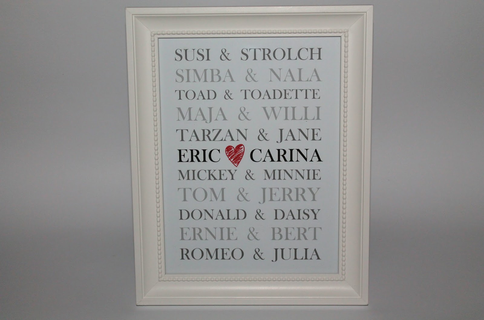 DIY Bilderrahmen Liebespaare schnell und einfach selber machen - super Geschenkidee