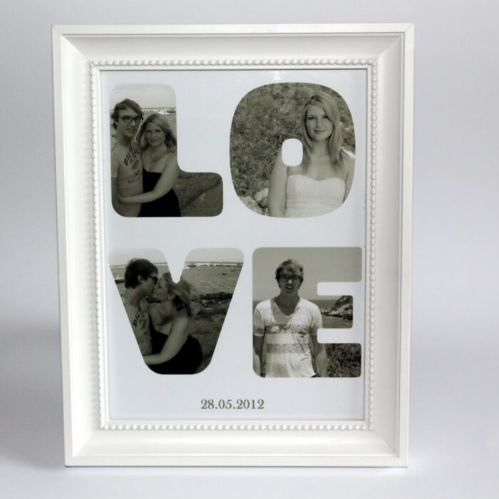 DIY Bilderrahmen LOVE einfach selber machen - Geschenkidee