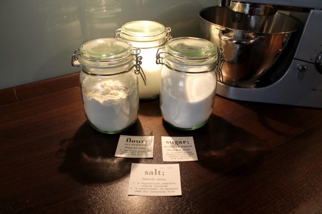 DIY, Basteln: Zucker, Mehl, Salzdosen mit Decal Folie beschriften in Geschenke aus der Küche und Geschenkideen - DIYCarinchen