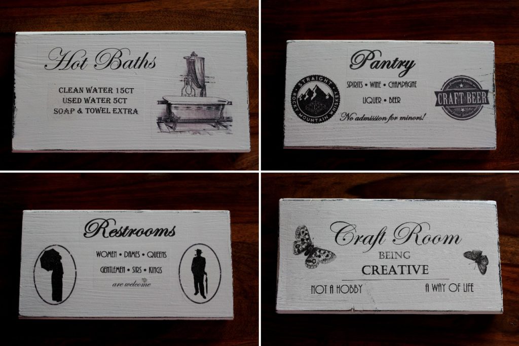 DIY, Basteln: Türschilder aus Holz mit Bildern mit Decal Folie als Transfertechnik, Wohndekoration - DIYCarinchen DIY, Basteln: Türschilder aus Holz mit Bildern mit Decal Folie als Transfertechnik, Wohndekoration - DIYCarinchen