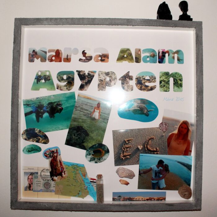 DIY Bilderrahmen Uraubserinnerungen einfach und schnell selber machen!