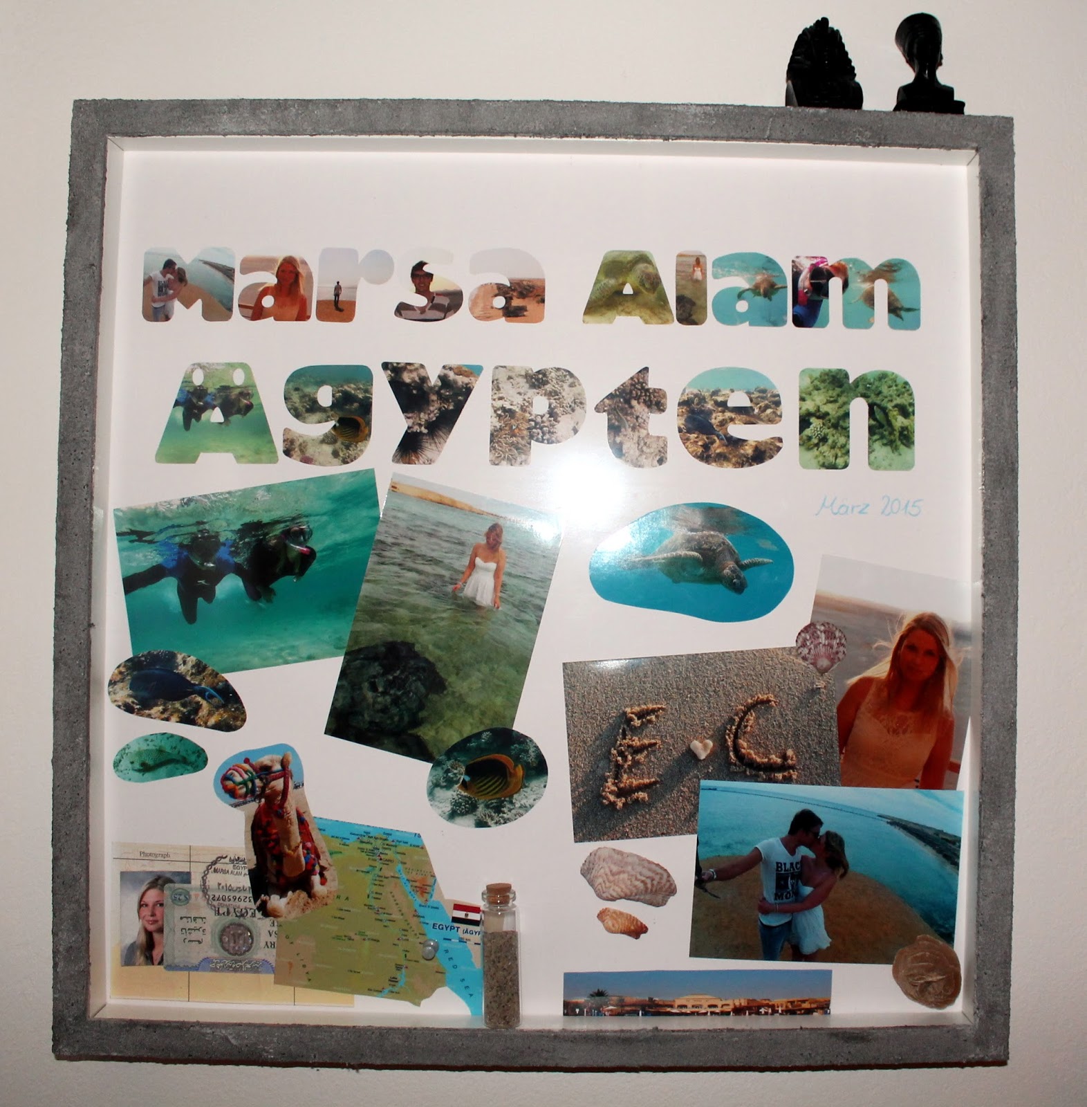 DIY Bilderrahmen Uraubserinnerungen einfach und schnell selber machen!