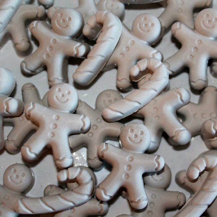 DIY Gips / Beton Lebkuchenmänner und Zuckerstangen Streudeko einfach selber machen