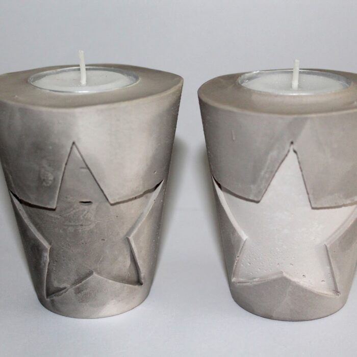 DIY Gips / Beton Teelichthalter Weihnachten ganz einfach selber machen – perfekte Geschenkidee zu Weihnachten