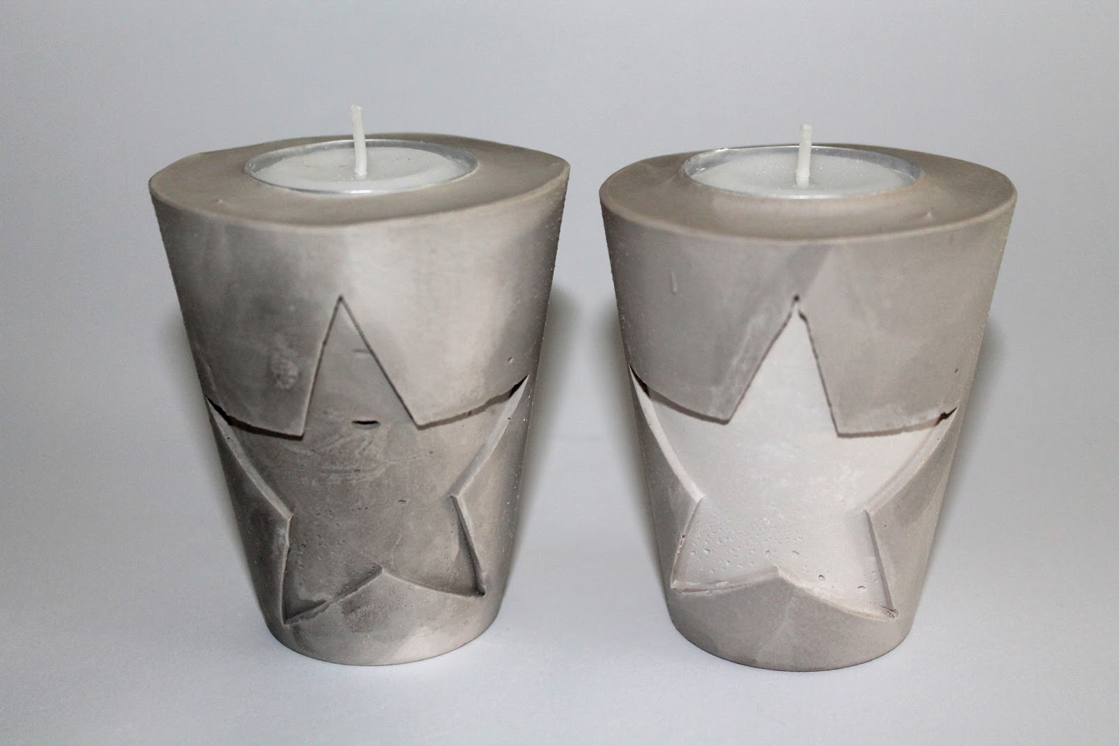 DIY Gips / Beton Teelichthalter Weihnachten ganz einfach selber machen - perfekte Geschenkidee zu Weihnachten. + Anleitung