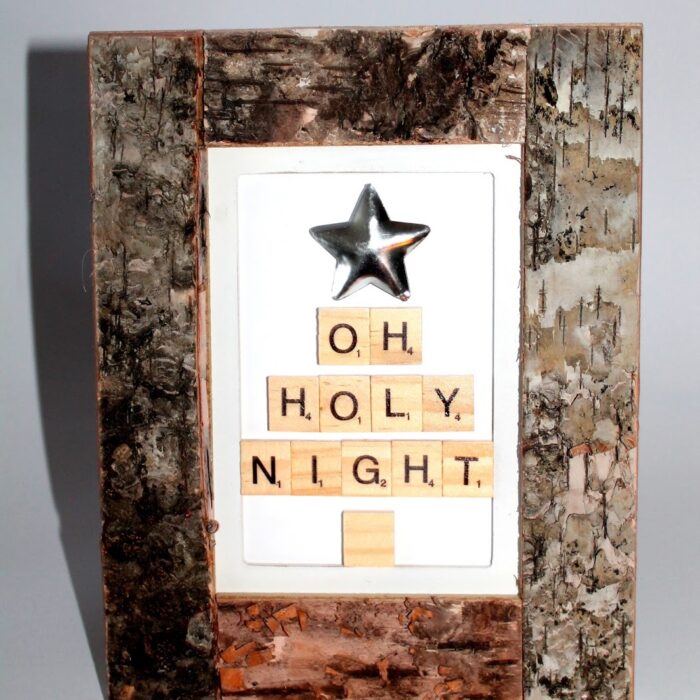 DIY Bild Oh Holy Night aus Scrabble Buchstaben einfach selber machen