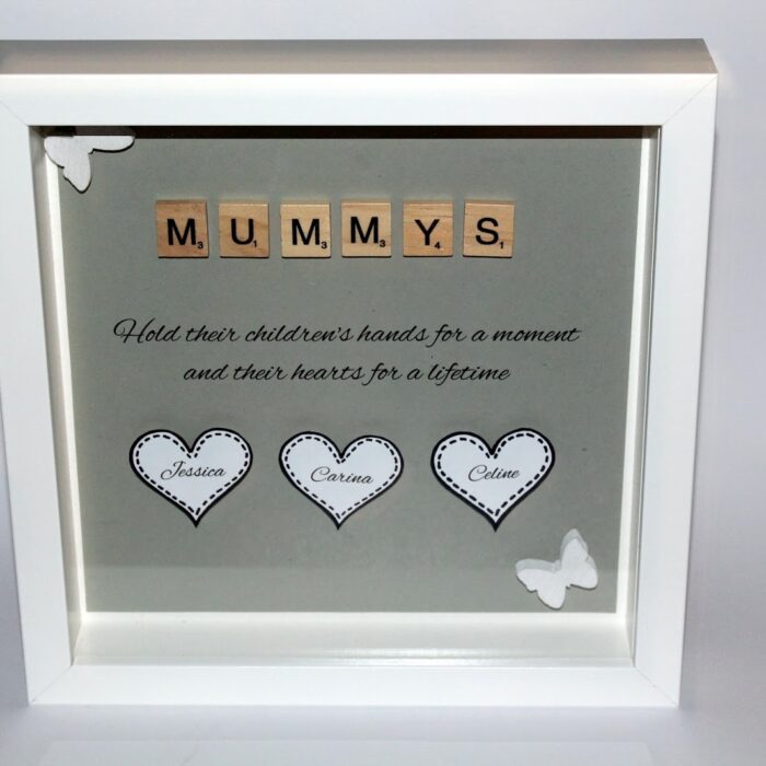 DIY Mummys Bilderrahmen mit Scrabble Buchstaben