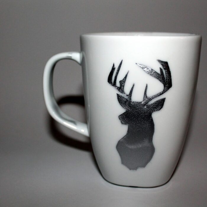 DIY Tasse Sprühlack Hirsch einfach selber machen