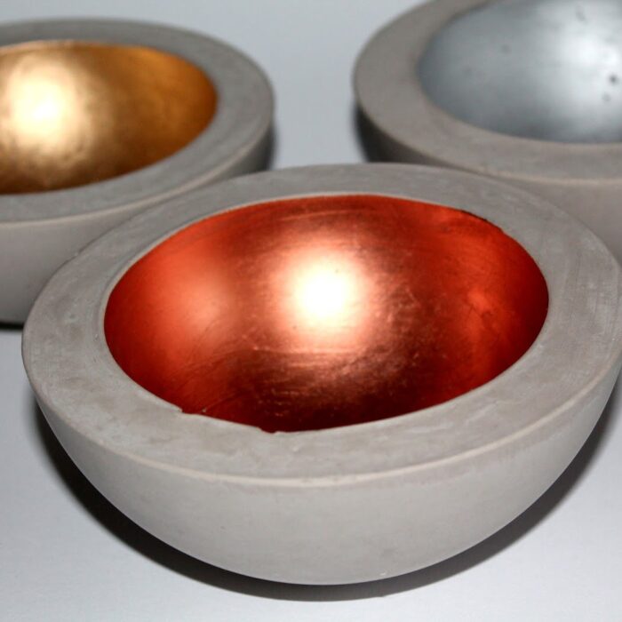 DIY Gips / Beton Schale in Kupfer, Silber und Gold ganz einfach selber machen!