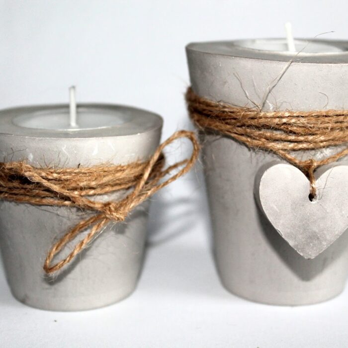 DIY Gips / Beton Teelichthalter mit einem Herz ganz einfach selber machen!