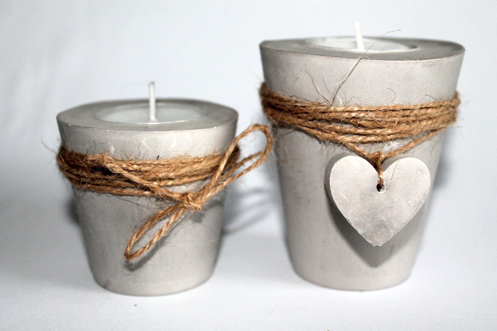 DIY Gips / Beton Teelichthalter mit einem Herz ganz einfach selber machen!