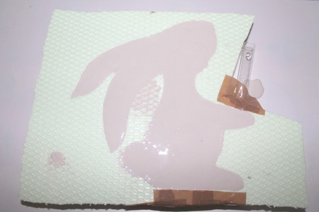 Hasenvase DIY, Basteln: Gips / Beton Hasenvase als Osterdekoration - DIYCarinchen