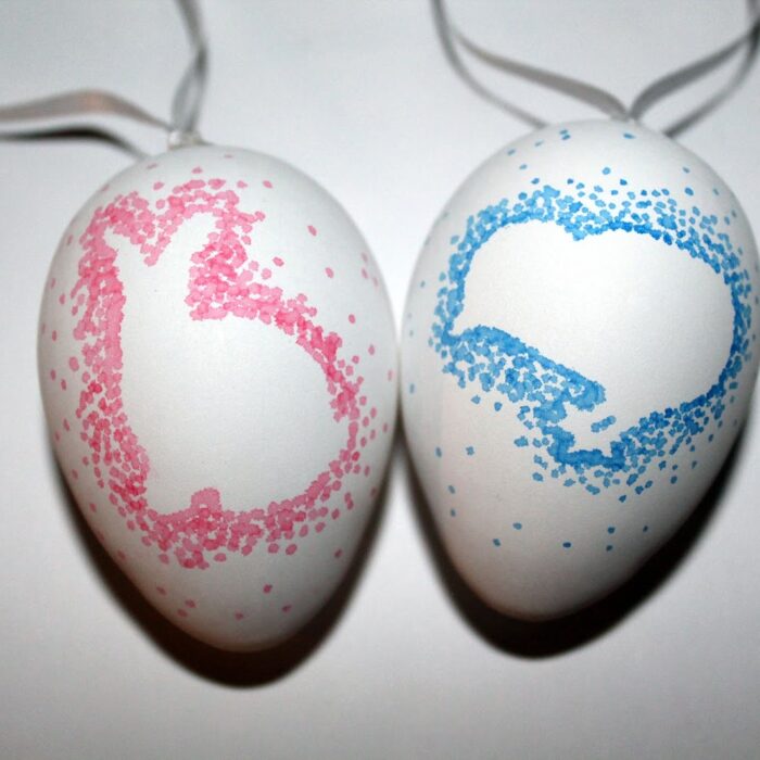 DIY Ostereier mit Silhouette schnell und einfach selber machen - Osterdeko