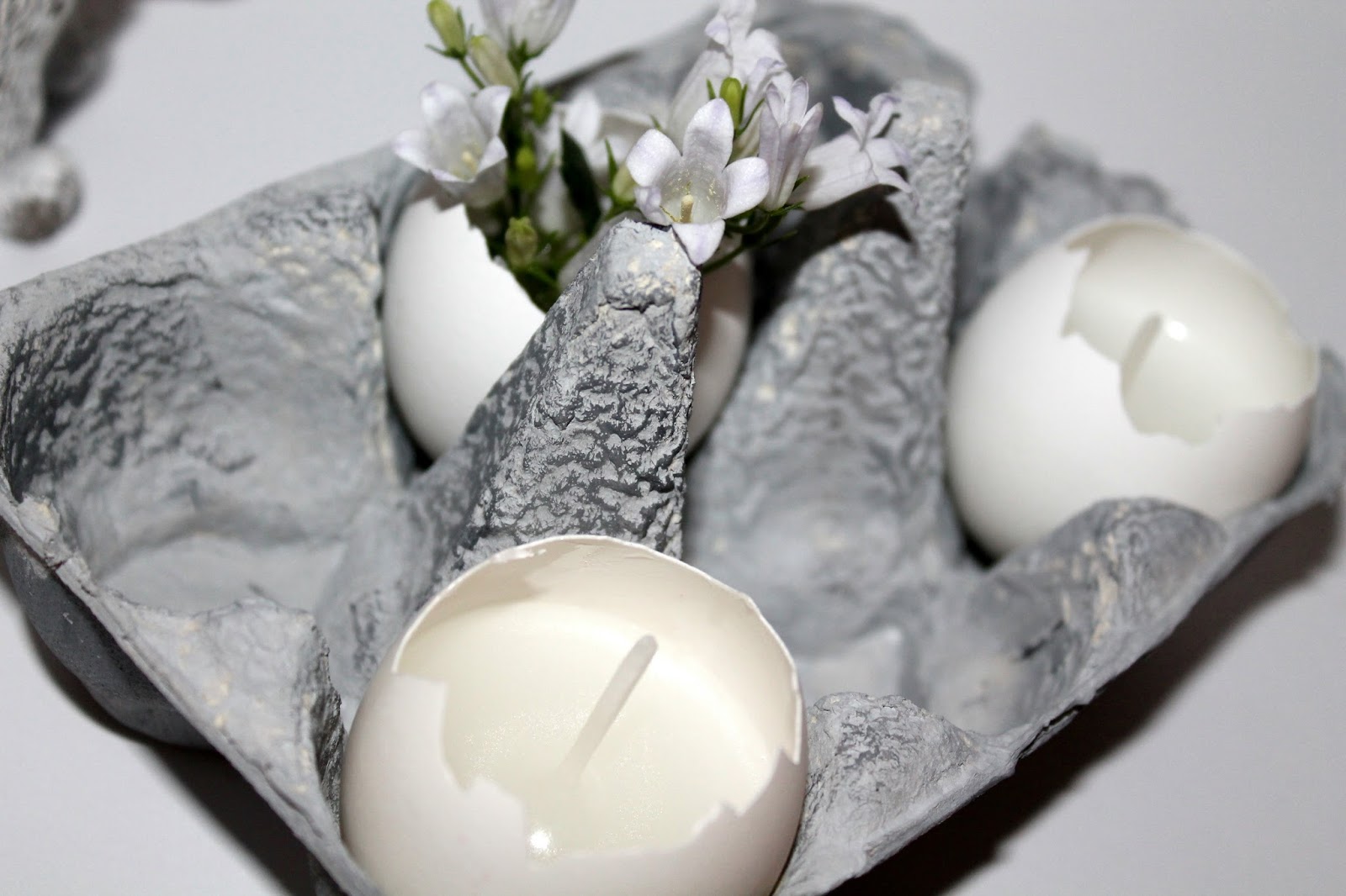 DIY Kerzeneier in Betonoptik Karton einfach selber machen