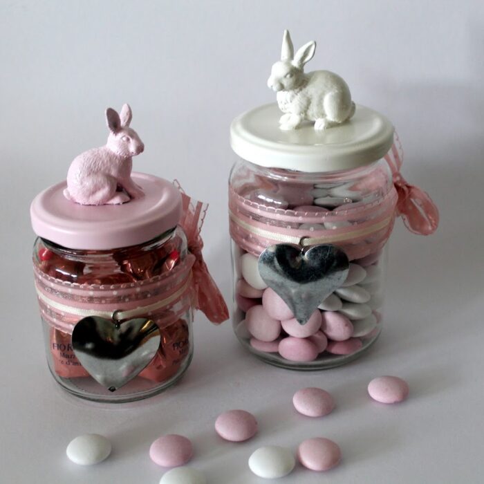 DIY Upcycling / Recycling Ostereinmachglas Häschen