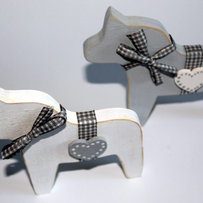 DIY Dalapferde Shabby Chic Laubsägearbeit aus Holz einfach selber machen