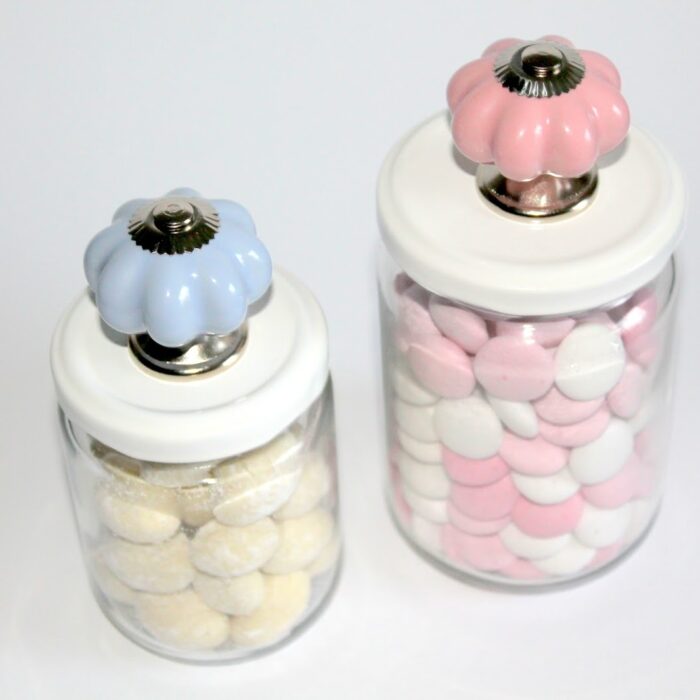 DIY Upcycling / Recycling Einmachgläser mit Möbelknöpfen