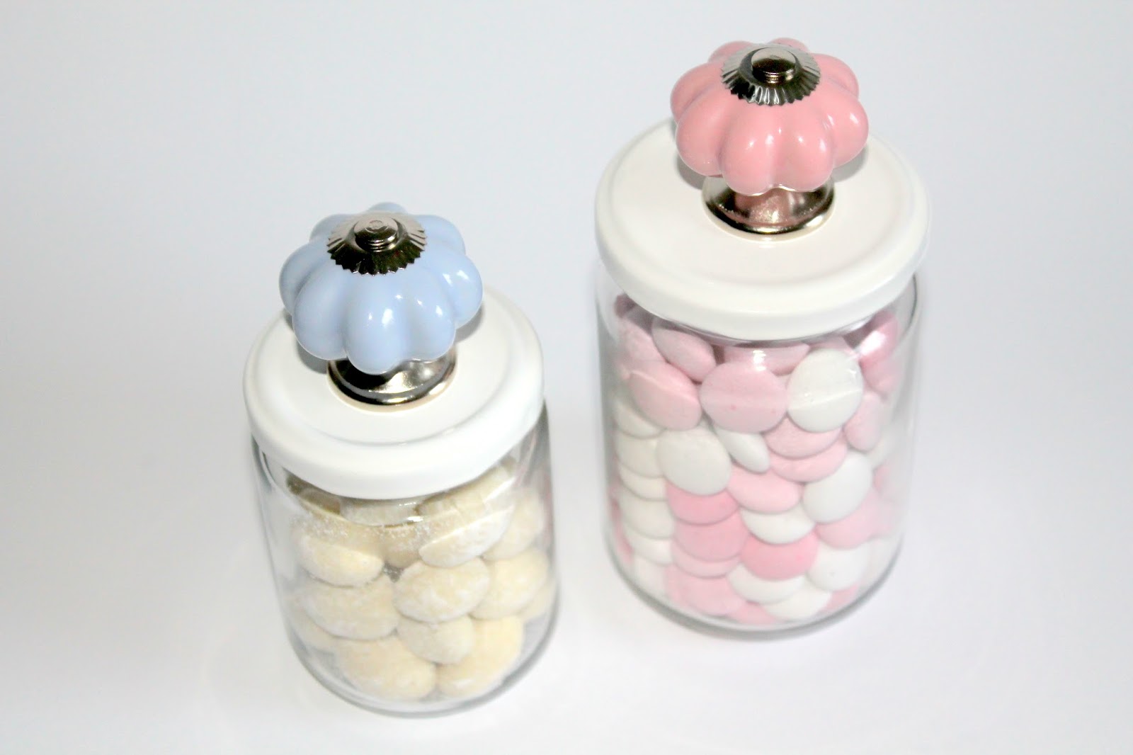 DIY Upcycling / Recycling Einmachgläser mit Möbelknöpfen