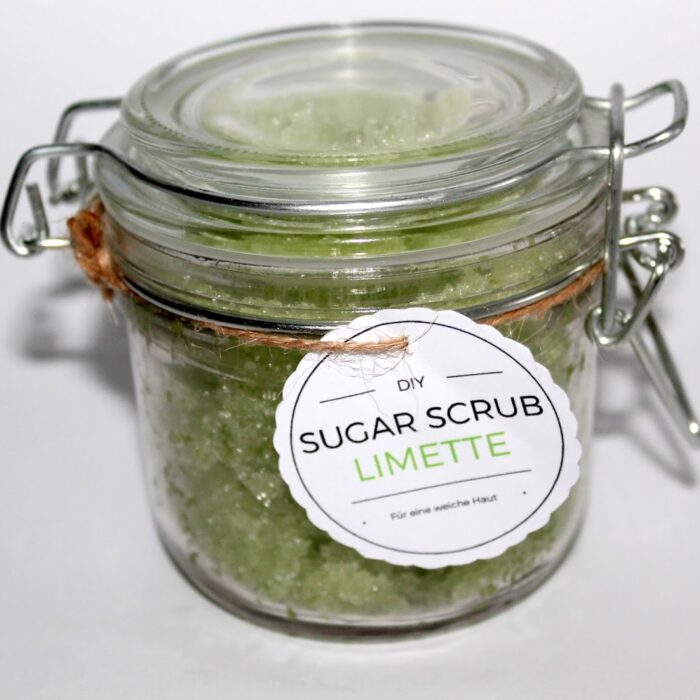 DIY Sugar Scrub / Zuckerpeeling Limette ganz einfach selber machen