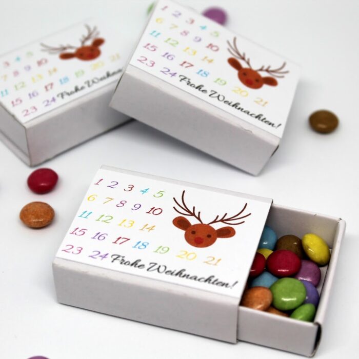 Tolles Geschenk: DIY Adventskalender in einer Streichholzschachtel {mit gratis Printable}