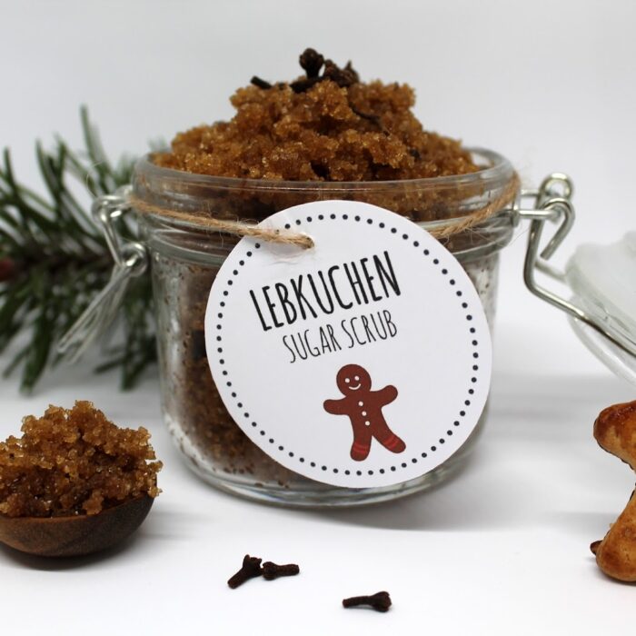 DIY Sugar Scrub / Zuckerpeeling Lebkuchen selbermachen {mit gratis Printable} / Das perfekt Weihnachtsgeschenk!