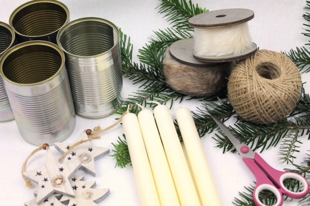 DIY, Basteln: Recycling Adventskranz aus Konservendosen, Dekoration, Weihnachtsdekoration und Geschenkideen - DIYCarinchen DIY, Basteln: Recycling Adventskranz aus Konservendosen, Dekoration, Weihnachtsdekoration und Geschenkideen - DIYCarinchen