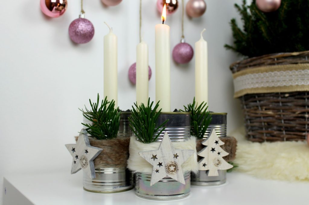 DIY, Basteln: Recycling Adventskranz aus Konservendosen, Dekoration, Weihnachtsdekoration und Geschenkideen - DIYCarinchen DIY, Basteln: Recycling Adventskranz aus Konservendosen, Dekoration, Weihnachtsdekoration und Geschenkideen - DIYCarinchen