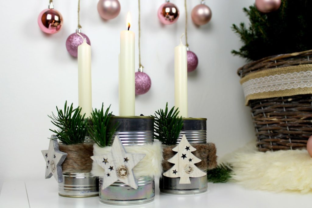 DIY, Basteln: Recycling Adventskranz aus Konservendosen, Dekoration, Weihnachtsdekoration und Geschenkideen - DIYCarinchen DIY, Basteln: Recycling Adventskranz aus Konservendosen, Dekoration, Weihnachtsdekoration und Geschenkideen - DIYCarinchen