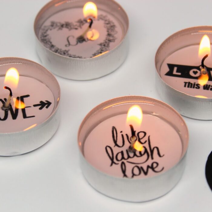 ♡♡♡ DIY: Süße Teelichter mit lieben Sprüchen selber machen mit gratis Printable +Videoanleitung / Das perfekte Geschenk zum Valentinstag