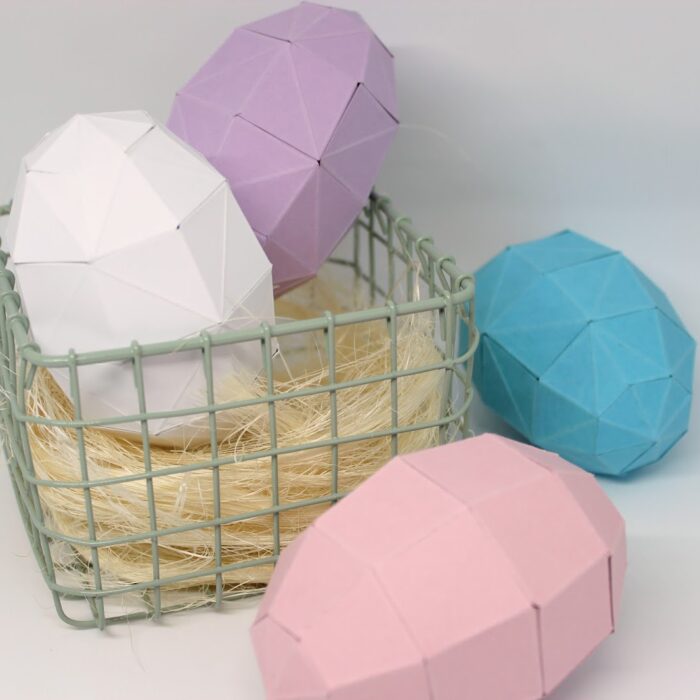 DIY Origami Ostereier aus Papier ganz einfach selber machen – süße Osterdekoration