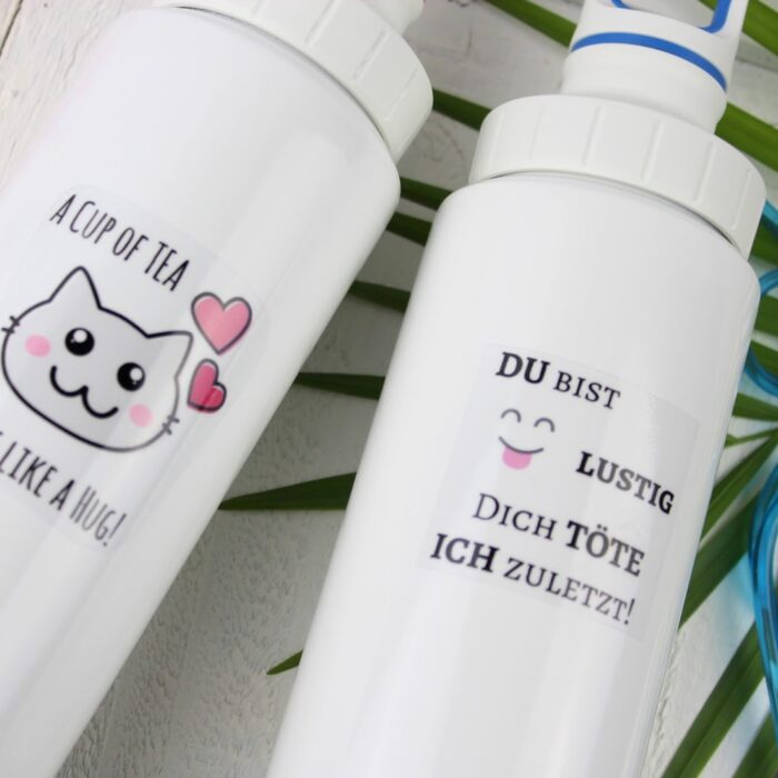 DIY Trinkflaschen selbst gestalten und bedrucken - mit dieser einfachen Bastelanleitung klappt es