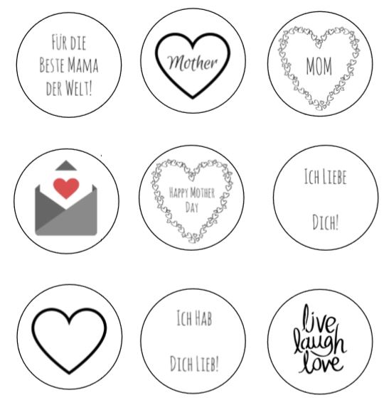 DIY Geschenk zum Muttertag - Teelicht mit Liebesbotschaft selber machen (+ kostenlose Vorlage)