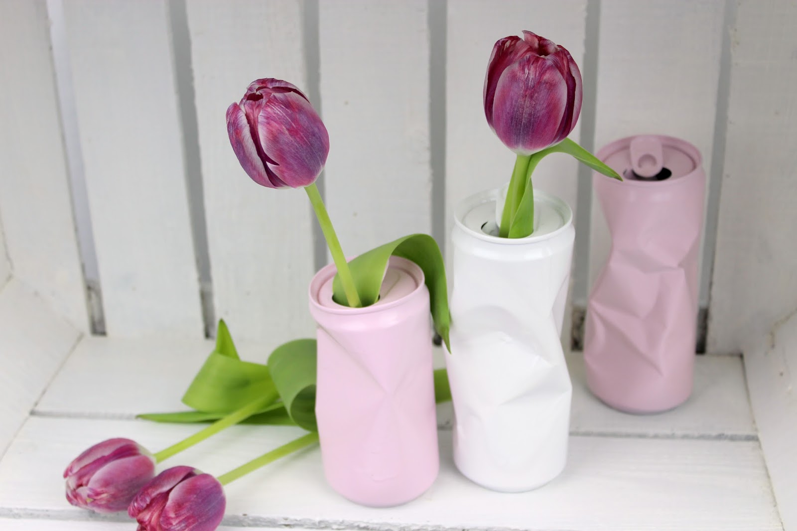 DIY Blumenvase aus alten Dosen - geniale Recycling / Upcycling Idee