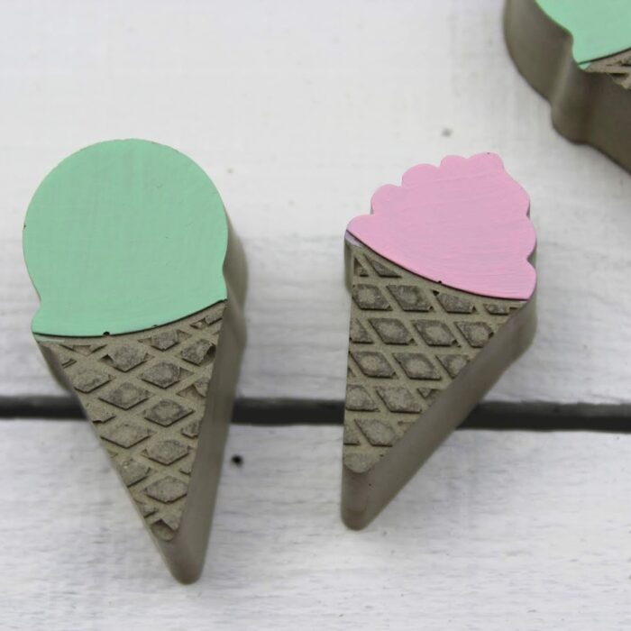 DIY Eis-Streudeko aus Beton ganz einfach selber machen - perfekte Dekoidee für eure Gartenparty