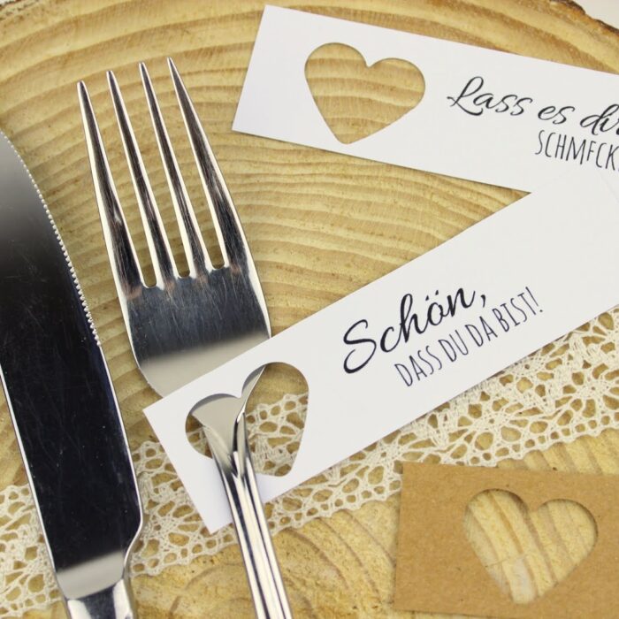 DIY Tischkarten ganz einfach selber machen + 5 kostenlose Vorlagen - ideal für die perfekte Hochzeit