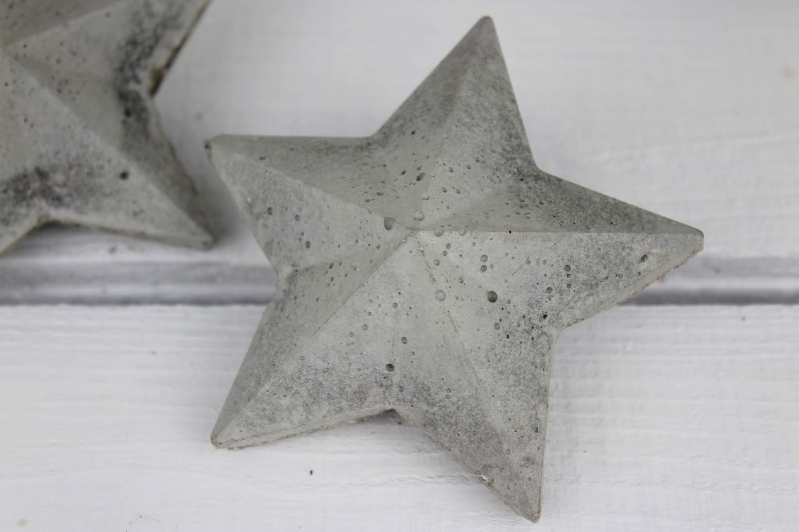 DIY 3D Beton Sterne selber machen - eine wundervolle Weihnachtsdeko