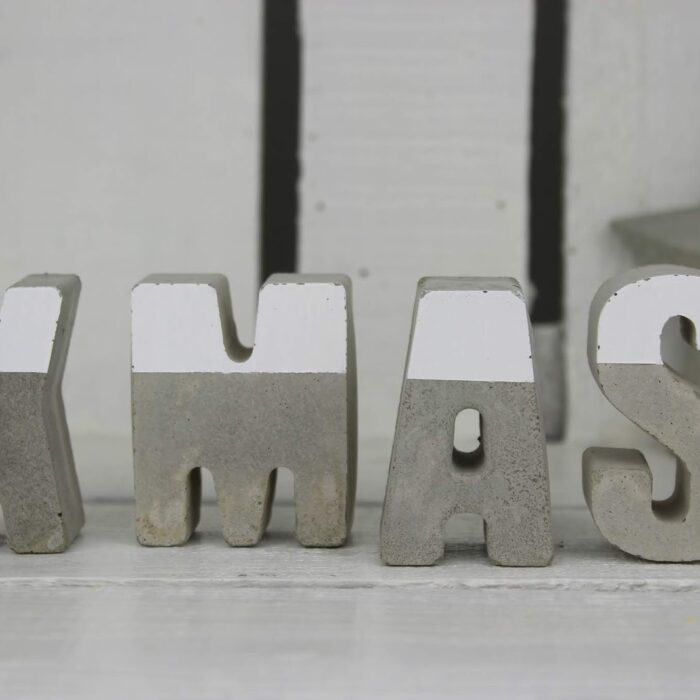 XMAS Beton Buchstaben Weihnachten