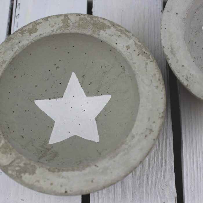 Schale aus Beton Weihnachten