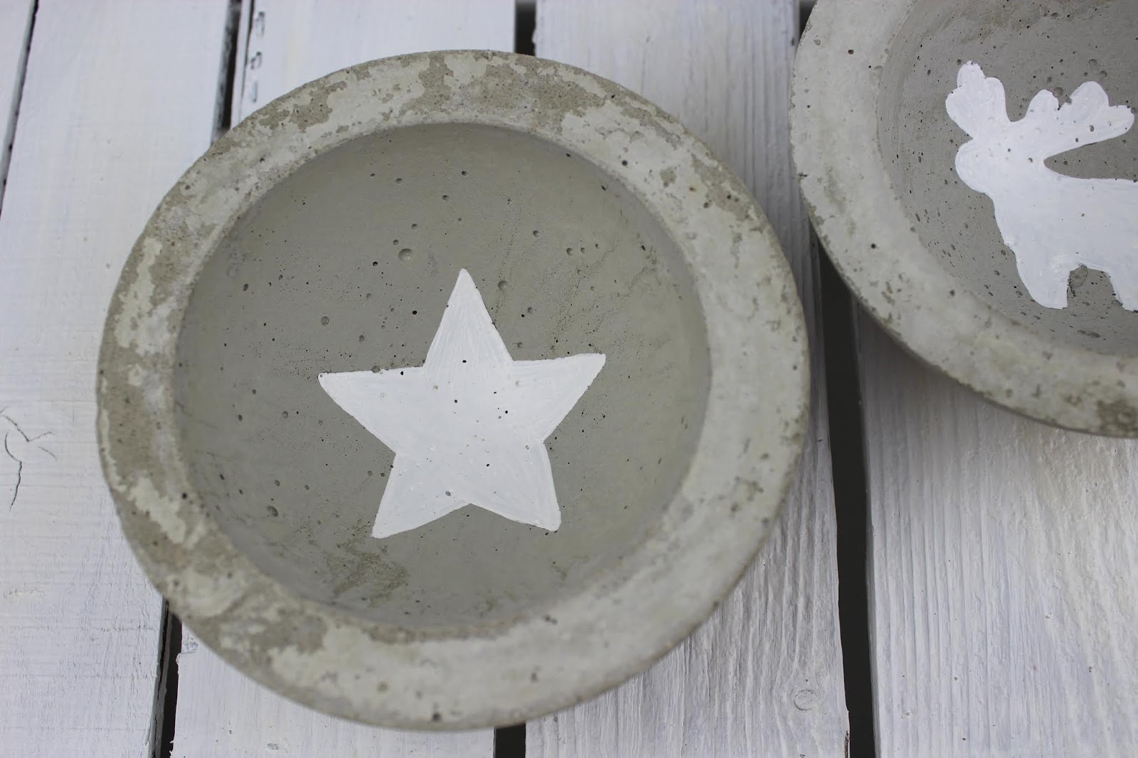 Schale aus Beton Weihnachten