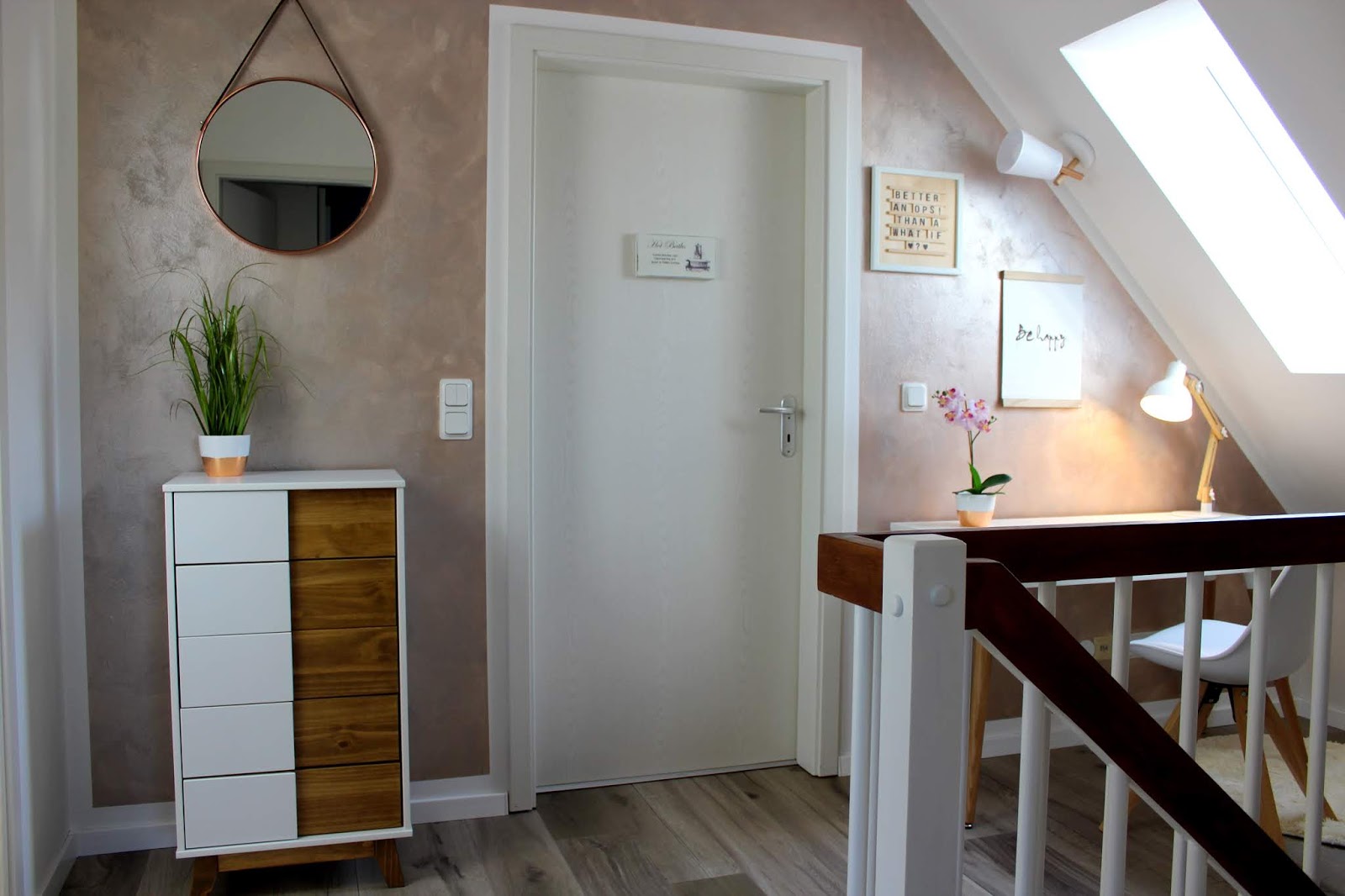 DIY: Flur Make Over inklusive Vorher Nachher - mit neuer Wandfarbe in Schimmer-Optik Shiny Rose + Streich-Tipps