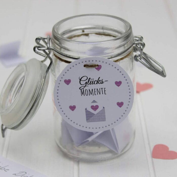 Geschenk, Liebesbrief im Glas