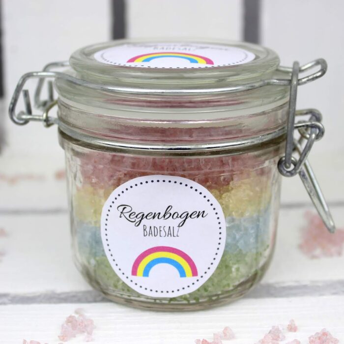 Regenbogen Badesalz selbstgemacht