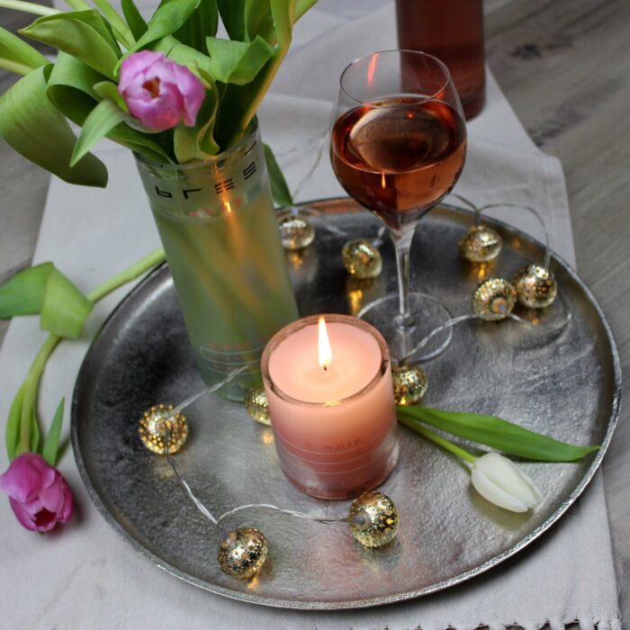 Glasflaschen schneiden, Deko, Kerze