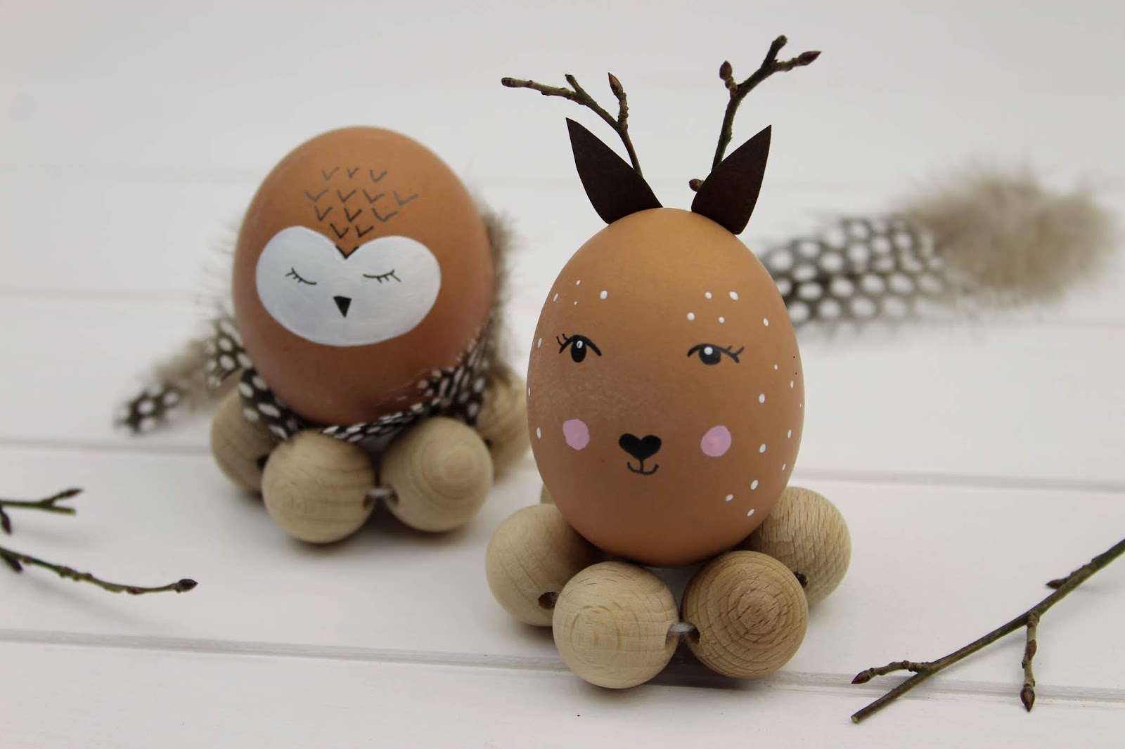 tierische Ostereier basteln