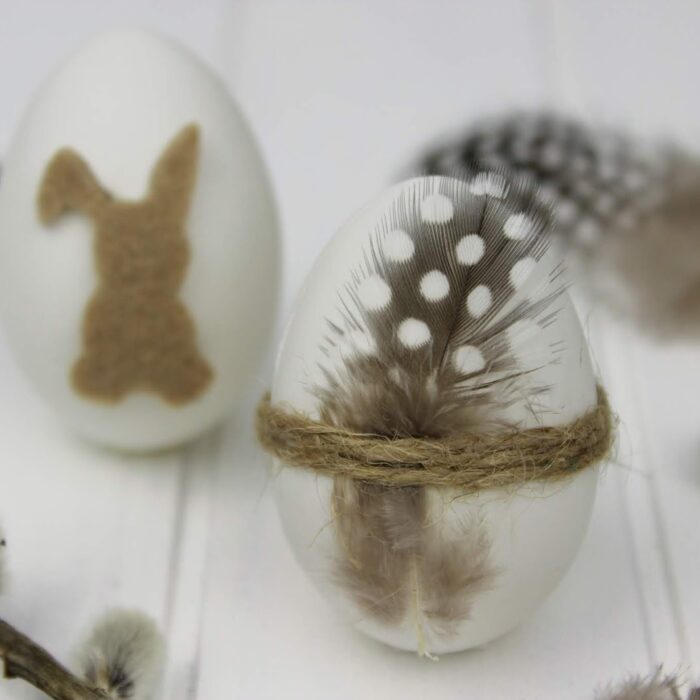 DIY: 2 schnelle und einfache Bastelideen Ostereier schlicht zu gestalten – Ostereier bemalen war gestern