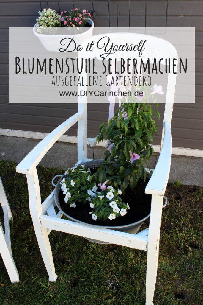 DIY: Blumenstuhl in Shabby Chic ganz einfach selber machen und bepflanzen - ausgefallene Gartendeko DIY: Blumenstuhl in Shabby Chic ganz einfach selber machen und bepflanzen - ausgefallene Gartendeko