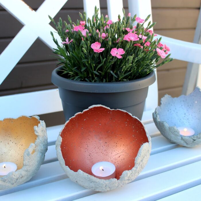 Windlichter aus Beton, Drachenei