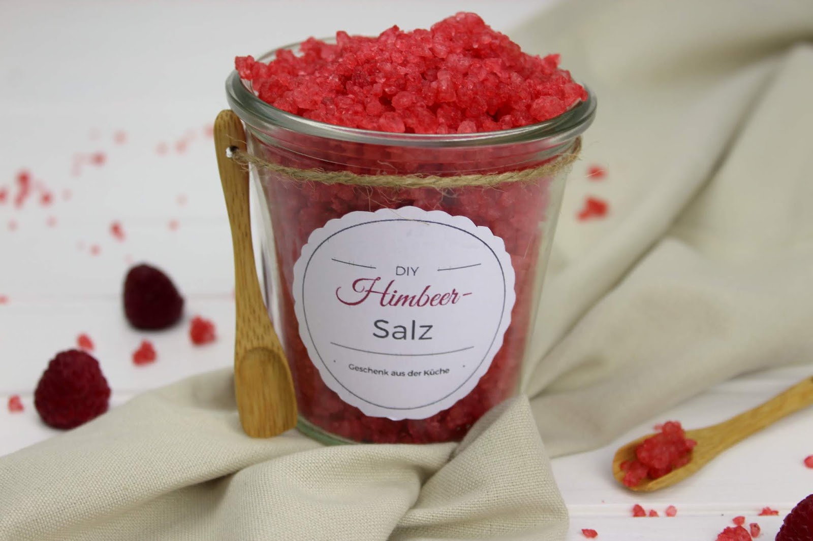 Salz, Himbeersalz, Himbeeren, Geschenk